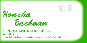 monika bachman business card