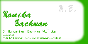 monika bachman business card